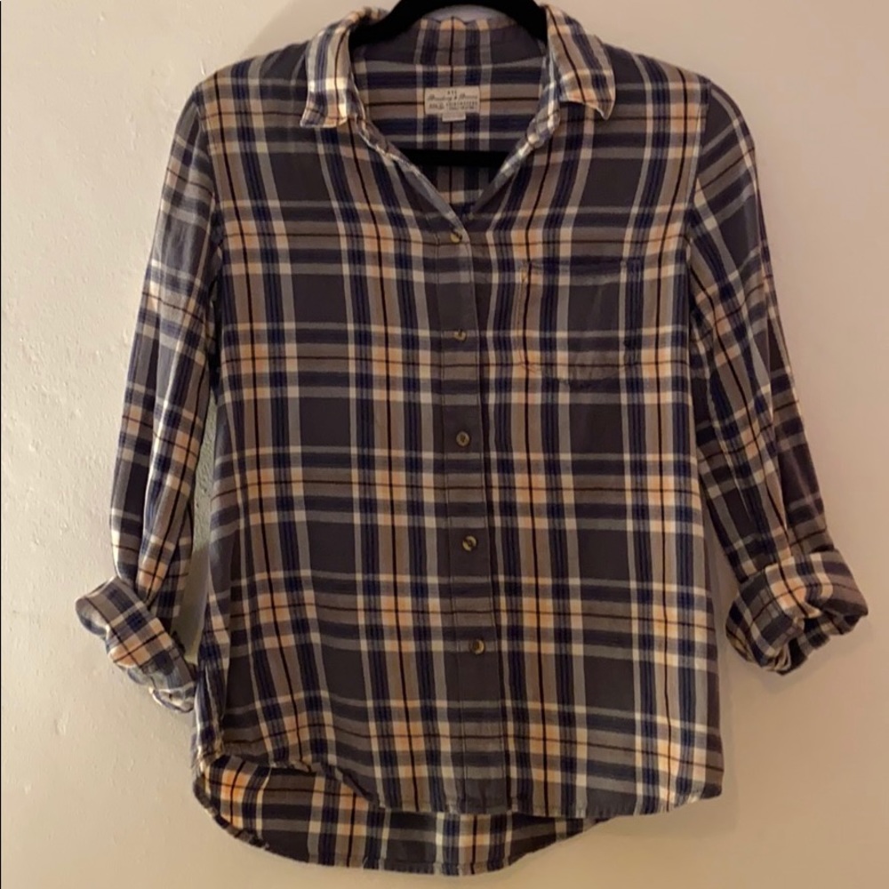 Madewell Plaid Flannel Button Up